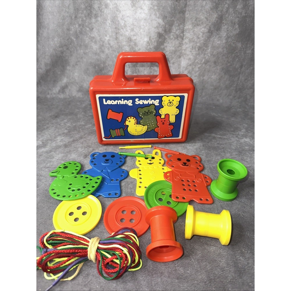 Vintage The Eagle School "Learning Sewing" Lacing Toy Made In Taiwan